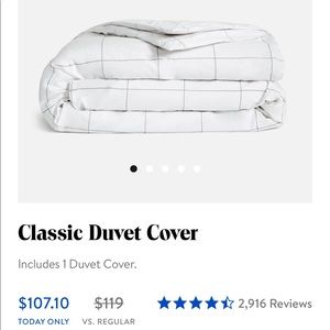Brooklinen Full/Queen Windowpane Duvet Cover